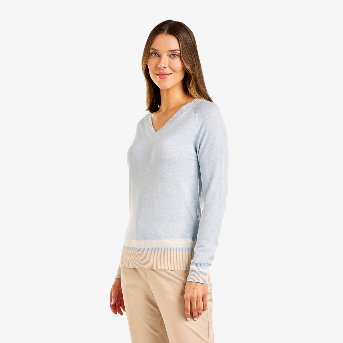 Sofia V-Neck Sweater Ballad Blue