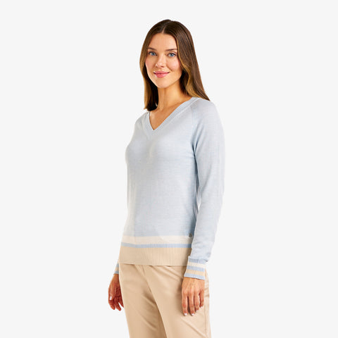 Sofia V-Neck Sweater Ballad Blue