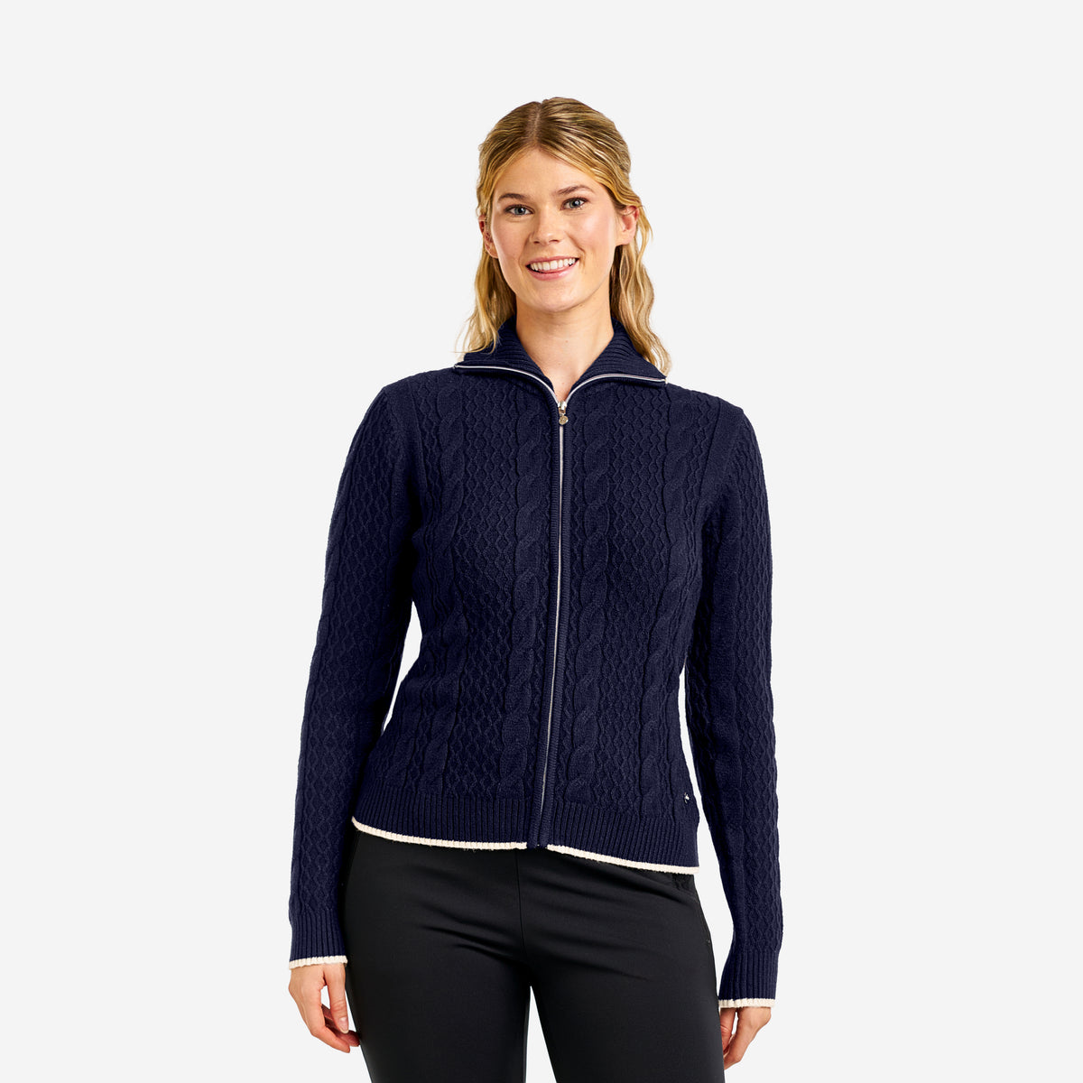 Sima Zip Cardigan Navy