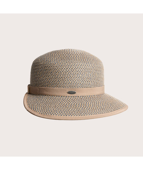 Annie Cloche Hat In Straw Black