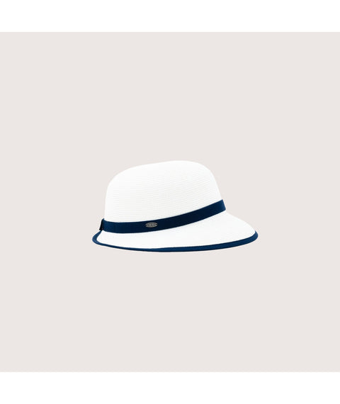 Annie Cloche Hat In Straw Black