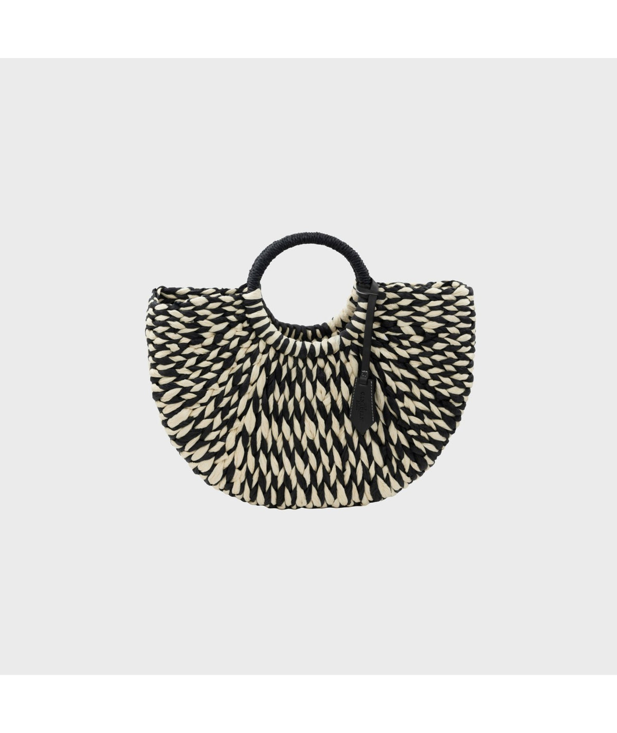 Baya Moon Sac en Papier Paille Noir Naturel