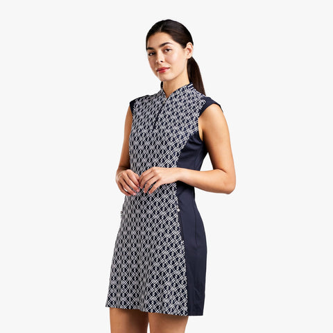 Liz Dress Navy White