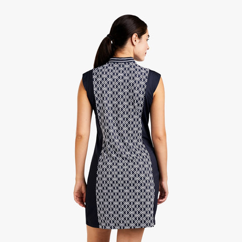 Liz Dress Navy White