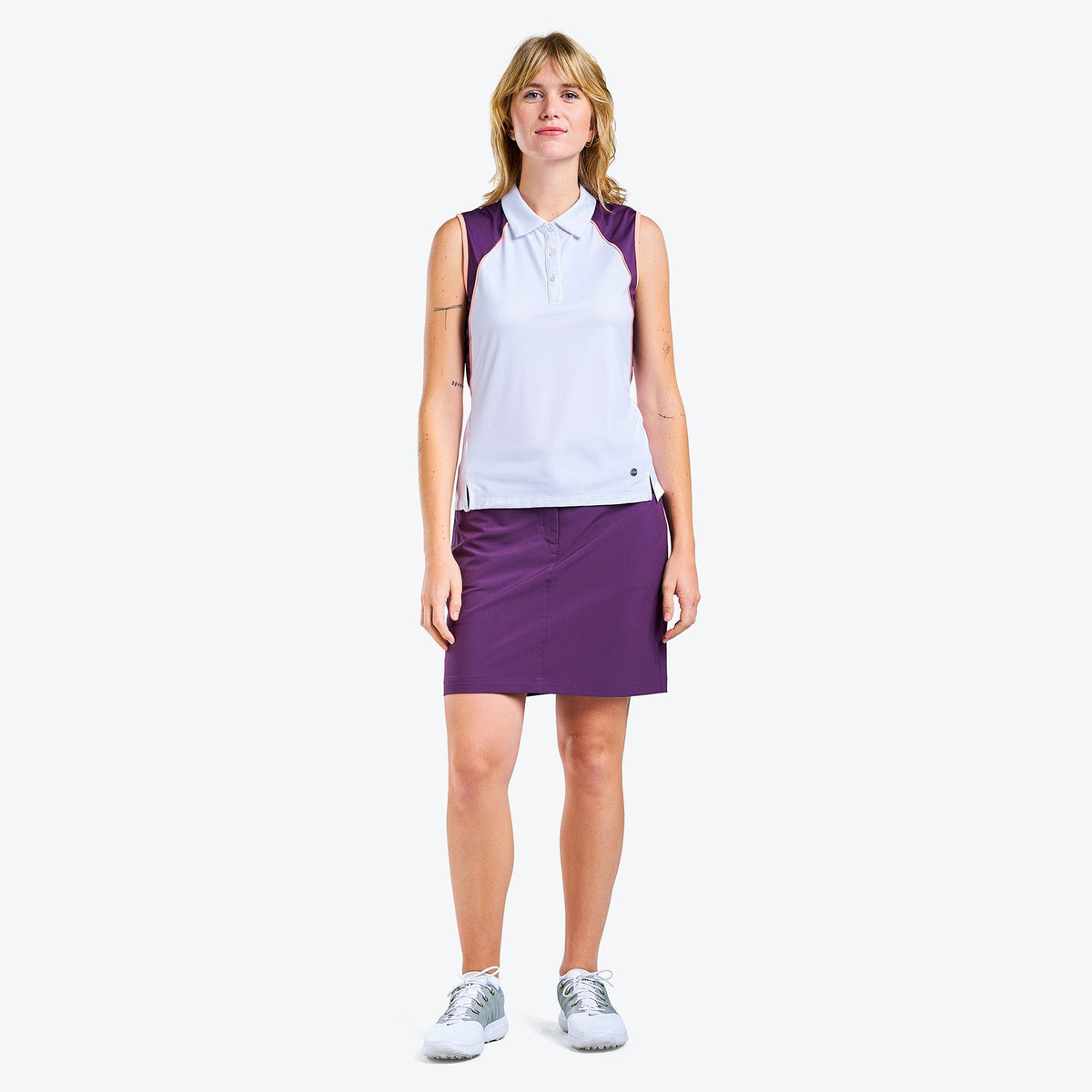 Charlotte Polo White-Plum