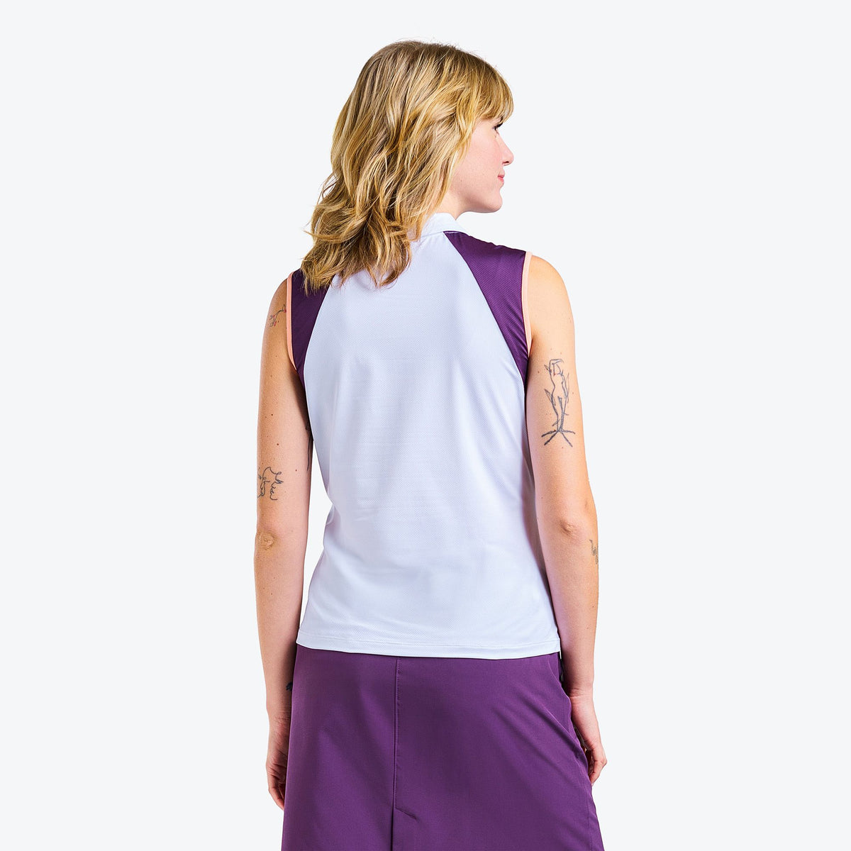 Charlotte Polo White-Plum