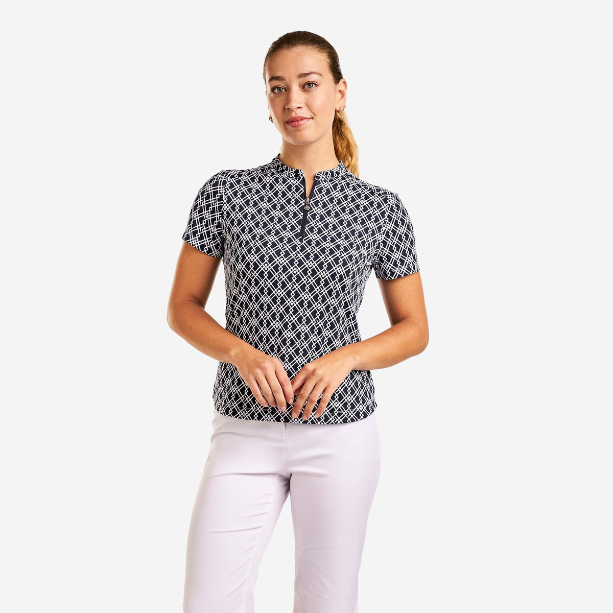 Lynda Mock Navy White