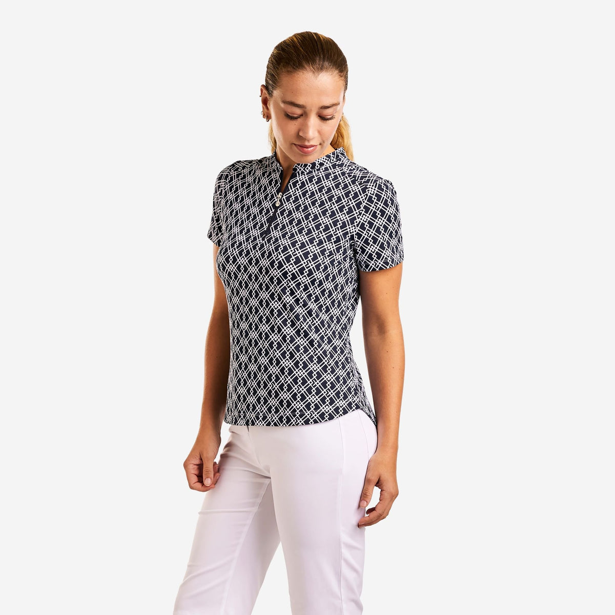 Lynda Mock Navy White