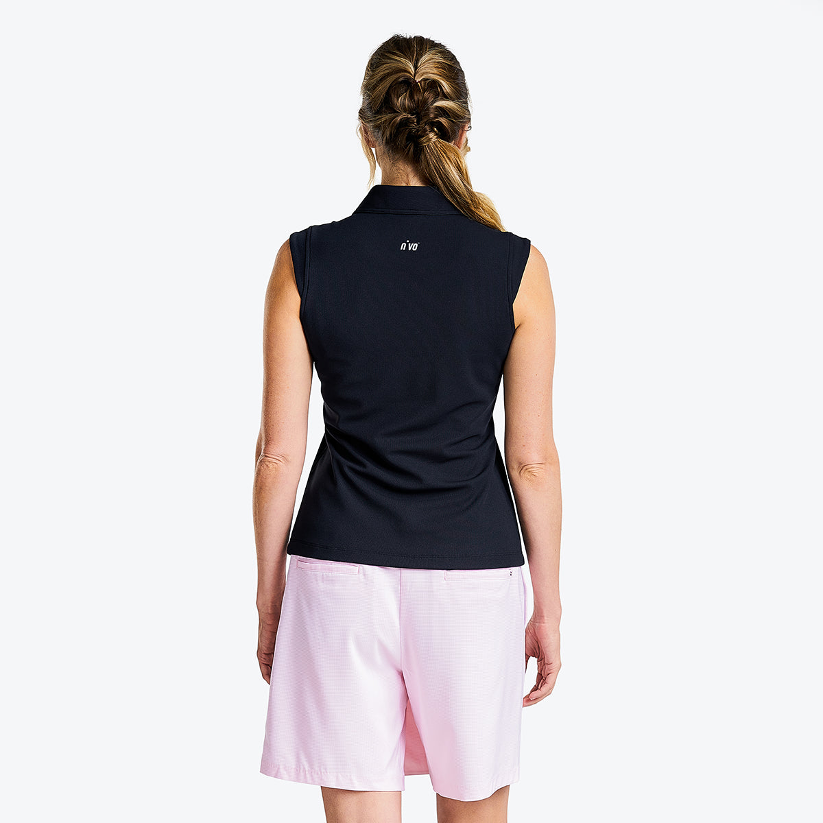 Nikki Sleeveless Polo Black