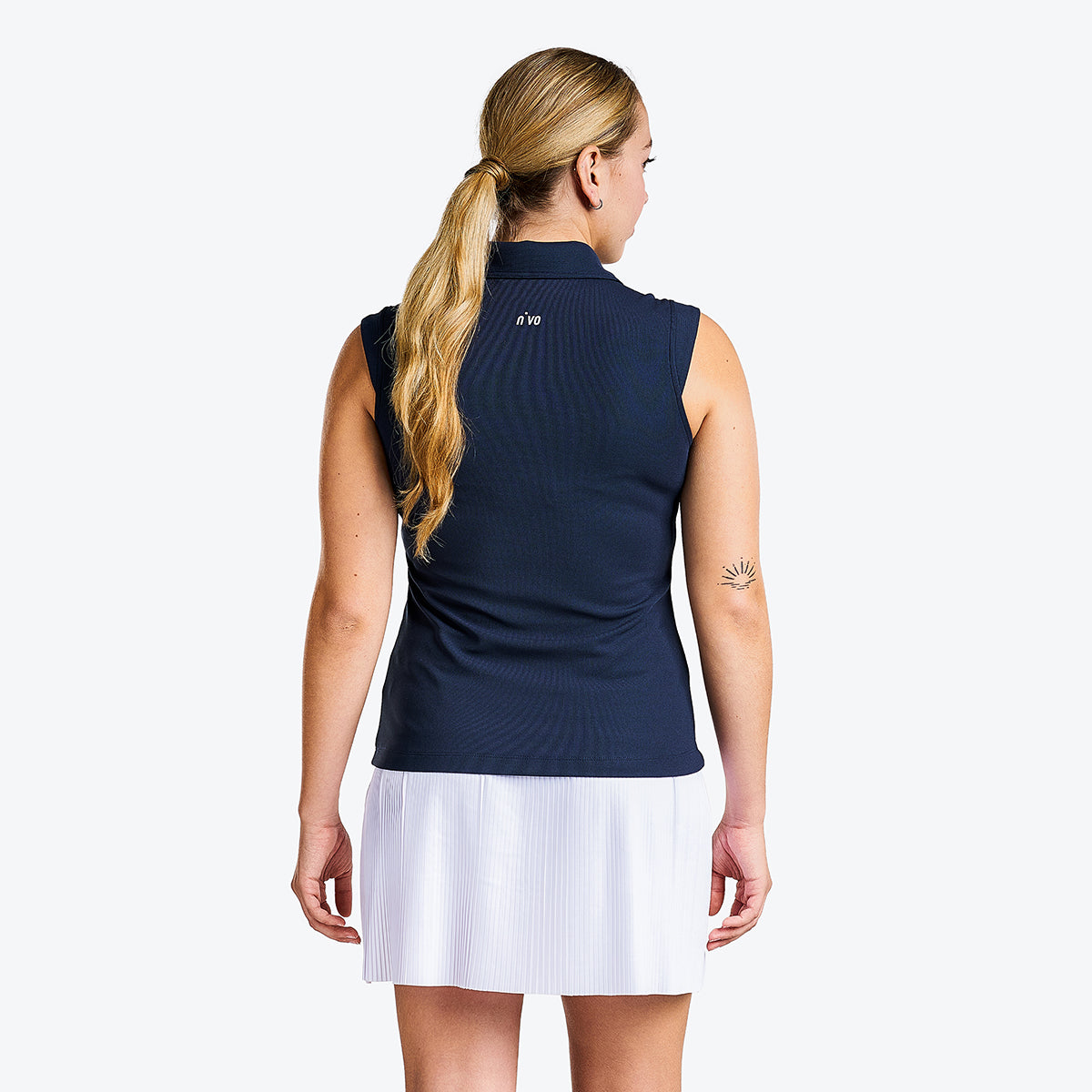 Nikki Sleeveless Polo Navy