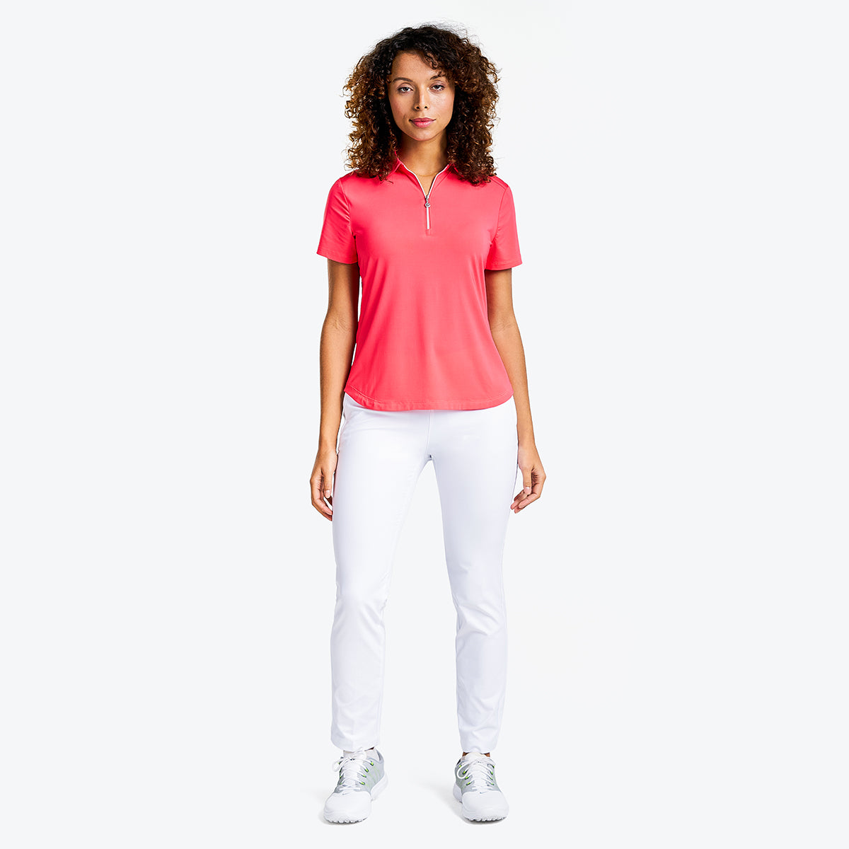 Naila Short Sleeve Polo Geranium